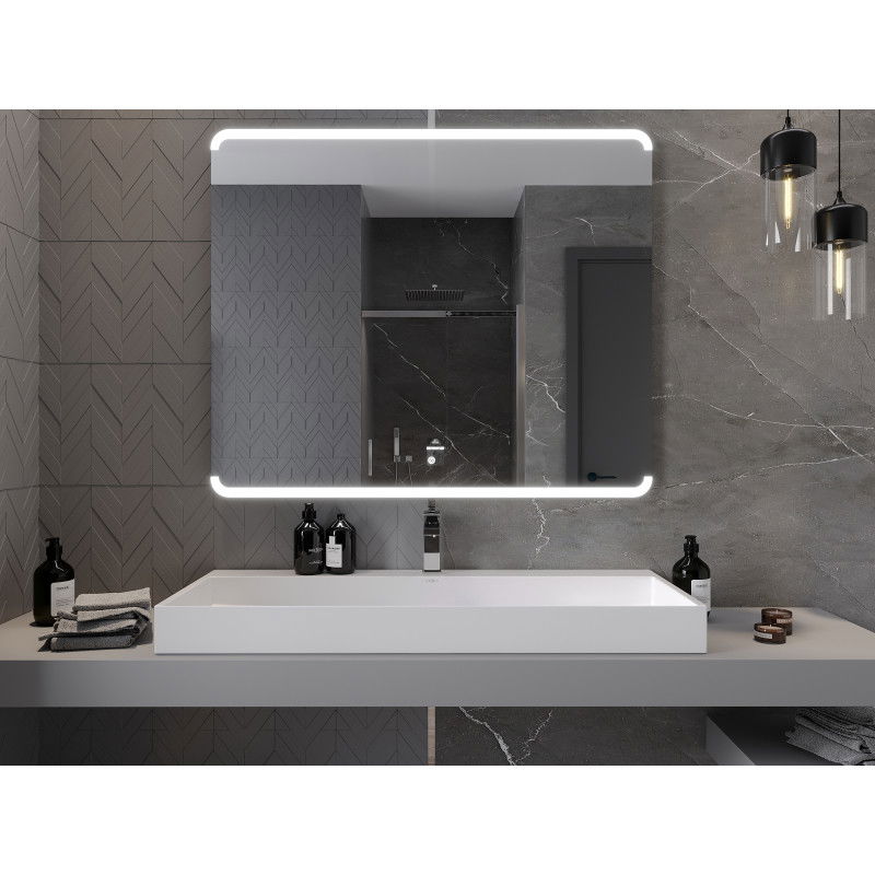 Mexen Nida osvetlené kúpeľňové zrkadlo 120 x 100 cm, LED 6000K, antifog - 9806-120-100-611-00