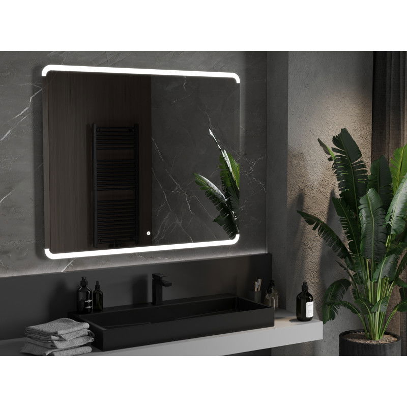 Mexen Nida osvetlené kúpeľňové zrkadlo 120 x 100 cm, LED 6000K, antifog - 9806-120-100-611-00