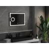Mexen Onyx kúpeľňové zrkadlo s podsvietením a kozmetickým zrkadielkom 80 x 60 cm, LED 6000K, proti zahmlievaniu - 9813-080-060-?