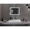 Mexen Onyx kúpeľňové zrkadlo s podsvietením a kozmetickým zrkadielkom 80 x 60 cm, LED 6000K, proti zahmlievaniu - 9813-080-060-?