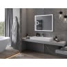 Mexen Onyx kúpeľňové zrkadlo s osvetlením a kozmetickým zrkadlom 100 x 80 cm, LED 6000K, antinápara - 9813-100-080-611-00