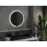 Mexen Rose zrkadlo do kúpeľne podsvietené, okrúhle 80 cm, LED 6000K, proti zahmlievaniu - 9810-080-080-611-00