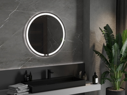 Mexen Rose zrkadlo do kúpeľne podsvietené, okrúhle 80 cm, LED 6000K, proti zahmlievaniu - 9810-080-080-611-00