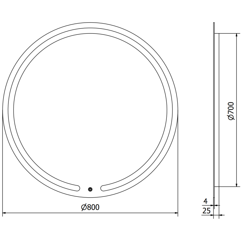 Mexen Rose zrkadlo do kúpeľne podsvietené, okrúhle 80 cm, LED 6000K, proti zahmlievaniu - 9810-080-080-611-00