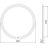 Mexen Rose kúpeľňové zrkadlo podsvietené, okrúhle 80 cm, LED 6000K, proti zahmlievaniu - 9810-080-080-611-00