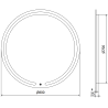 Mexen Rose zrkadlo do kúpeľne podsvietené, okrúhle 80 cm, LED 6000K, proti zahmlievaniu - 9810-080-080-611-00