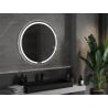 Mexen Rose kúpeľňové zrkadlo s podsvietením, okrúhle 90 cm, LED 6000K, ochrana proti zahmleniu - 9810-090-090-611-00