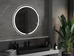 Mexen Rose podsvietené okrúhle zrkadlo do kúpeľne, 90 cm, LED 6000K, antifog - 9810-090-090-611-00
