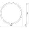 Mexen Rose okrúhle podsvietené kúpeľňové zrkadlo, 90 cm, LED 6000K, proti zahmlievaniu - 9810-090-090-611-00