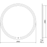 Mexen Rose podsvietené okrúhle zrkadlo do kúpeľne, 90 cm, LED 6000K, antifog - 9810-090-090-611-00