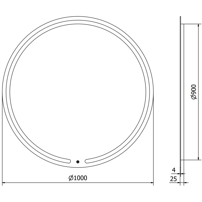 Mexen Rose kúpeľňové zrkadlo s podsvietením, okrúhle 100 cm, LED 6000K, antikondenzácia - 9810-100-100-611-00