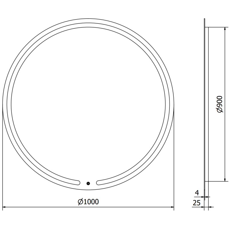Mexen Rose kúpeľňové zrkadlo s podsvietením, okrúhle 100 cm, LED 6000K, protirosné - 9810-100-100-611-00