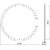 Mexen Rose kúpeľňové zrkadlo s podsvietením, okrúhle 100 cm, LED 6000K, protirosné - 9810-100-100-611-00