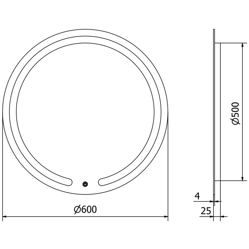 Mexen Rose osvetlené kúpeľňové zrkadlo, okrúhle 60 cm, LED 6000K, proti zahmlievaniu - 9810-060-060-611-00