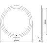 Mexen Rose kúpeľňové zrkadlo s podsvietením 60 x 60 cm, LED 6000K, ochrana proti zahmleniu - 9810-060-060-611-00
