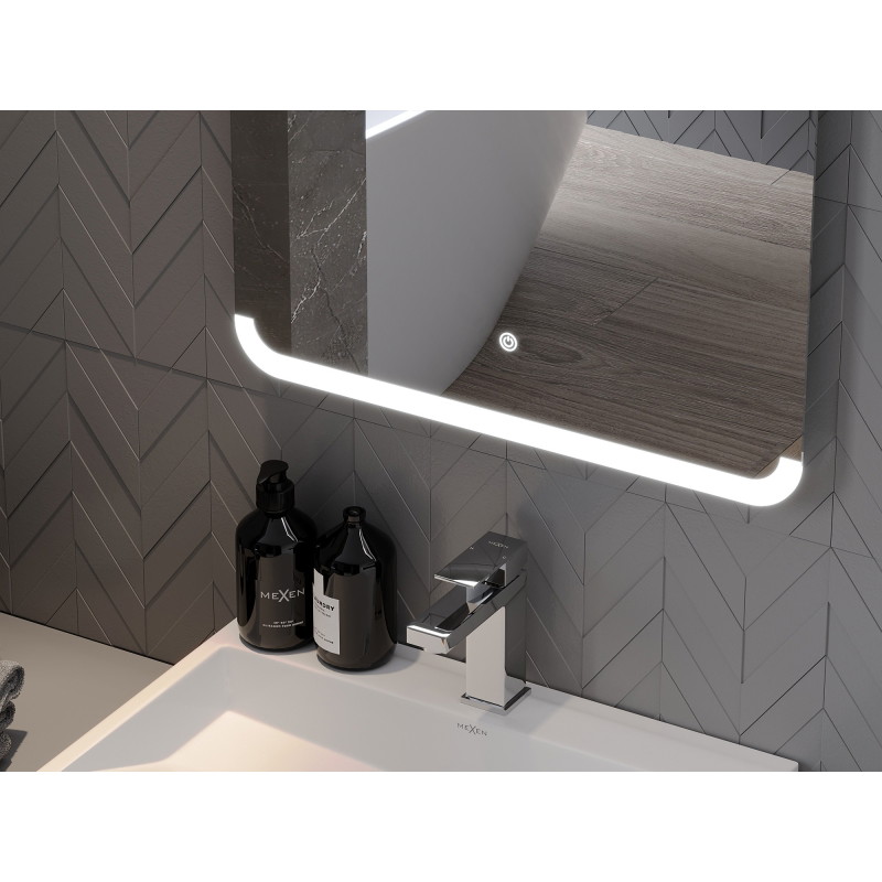 Mexen Nida kúpeľňové zrkadlo podsvietené 120 x 80 cm, LED 6000K, antipára - 9806-120-080-611-00