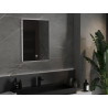 Mexen Erma osvetlené zrkadlo do kúpeľne 50 x 70 cm, LED 6000K, anti-para, čierny rám - 9814-050-070-611-70