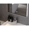 Mexen Erma kúpeľňové zrkadlo s podsvietením 60 x 80 cm, LED 6000K, ochrana proti zahmleniu, čierny rám - 9814-060-080-611-70