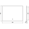 Mexen Erma osvetlené kúpeľňové zrkadlo 80 x 60 cm, LED 6000K, proti zahmlievaniu, čierny rám - 9814-080-060-611-70