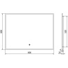 Mexen Erma podsvietené kúpeľňové zrkadlo 80 x 60 cm, LED 6000K, proti zahmlievaniu, čierny rám - 9814-080-060-611-70