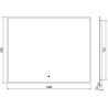 Mexen Erma kúpeľňové zrkadlo s osvetlením 100 x 80 cm, LED 6000K, proti zahmlievaniu, čierny rám - 9814-100-080-611-70