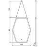 Mexen Orla kúpeľňové zrkadlo s podsvietením 60 x 80 cm, LED 6000K, ochrana proti zahmleniu, čierny rám - 9815-060-080-611-70