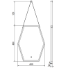 Mexen Orla osvetlené zrkadlo do kúpeľne 60 x 80 cm, LED 6000K, proti zahmlievaniu, čierny rám - 9815-060-080-611-70