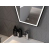 Mexen Orla kúpeľňové zrkadlo s podsvietením 60 x 80 cm, LED 6000K, proti zahmlievaniu, čierny rám - 9815-060-080-611-70