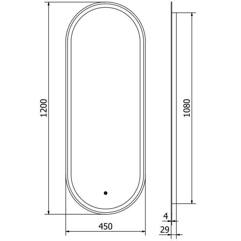 Mexen Bono osvetlené kúpeľňové zrkadlo 45 x 120 cm, LED 6000K, proti zahmlievaniu - 9816-045-120-611-00