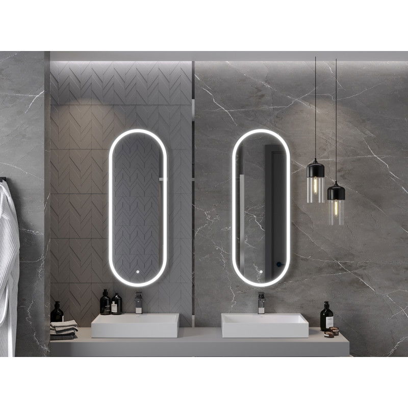 Mexen Bono osvetlené kúpeľňové zrkadlo 45 x 120 cm, LED 6000K, antizahmlievacie - 9816-045-120-611-00