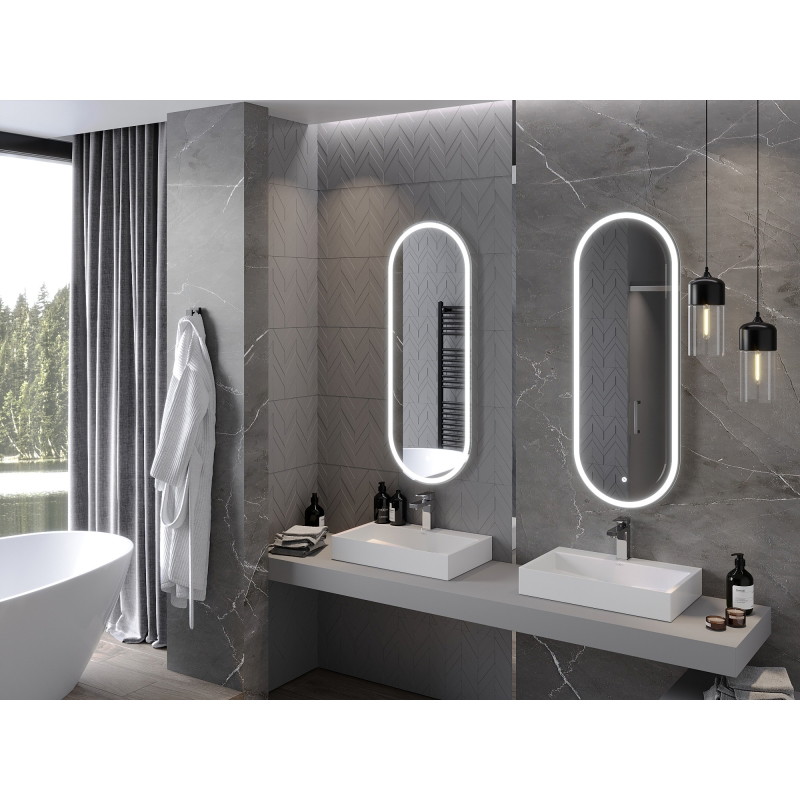 Mexen Bono osvetlené kúpeľňové zrkadlo 45 x 120 cm, LED 6000K, proti zahmlievaniu - 9816-045-120-611-00