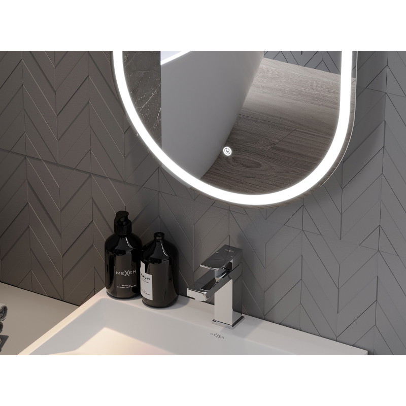 Mexen Bono osvetlené kúpeľňové zrkadlo 55 x 155 cm, LED 6000K, proti zahmlievaniu - 9816-055-155-611-00
