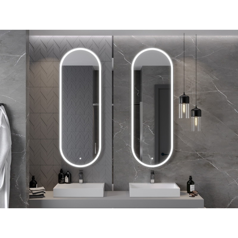Mexen Bono podsvietené kúpeľňové zrkadlo 55 x 155 cm, LED 6000K, proti zahmlievaniu - 9816-055-155-611-00