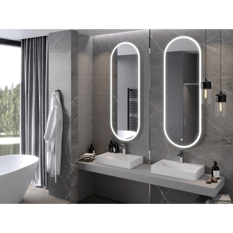 Mexen Bono osvetlené kúpeľňové zrkadlo 55 x 155 cm, LED 6000K, proti zahmlievaniu - 9816-055-155-611-00