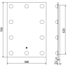 Mexen Dona kúpeľňové zrkadlo podsvietené 50 x 70 cm, LED 6000K, proti zahmlievaniu - 9818-050-070-611-00