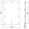Mexen Dona kúpeľňové zrkadlo s podsvietením 50 x 70 cm, LED 6000K, proti zahmlievaniu - 9818-050-070-611-00
