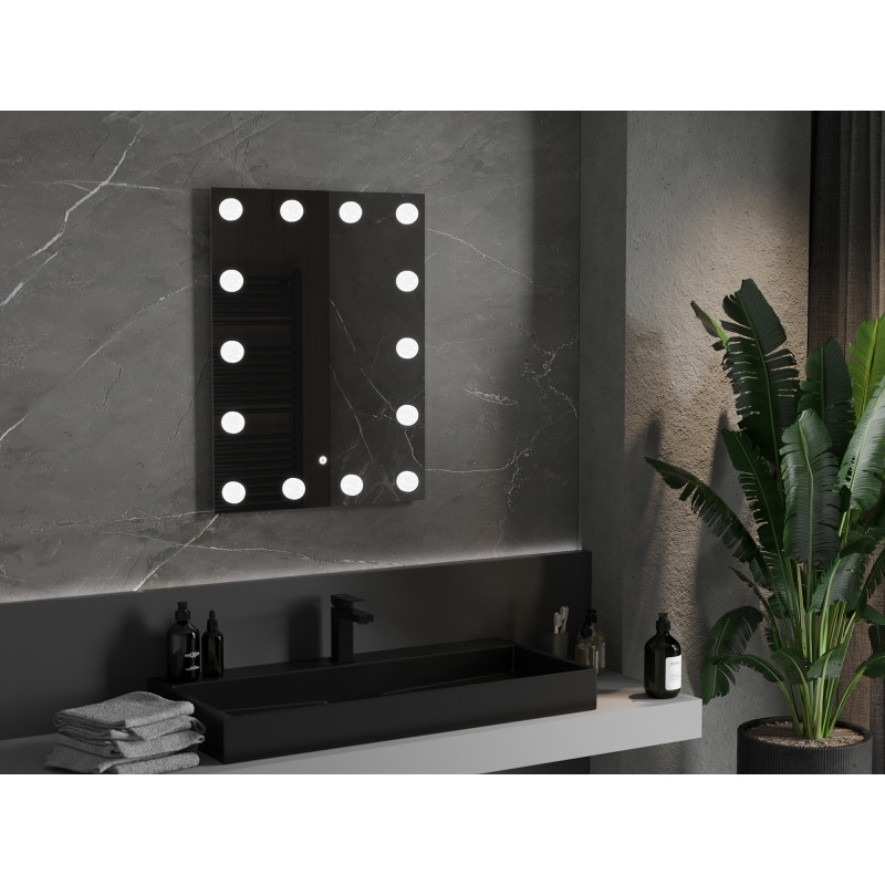 Mexen Dona osvetlené kúpeľňové zrkadlo 60 x 80 cm, LED 6000K, proti zahmlievaniu - 9818-060-080-611-00