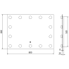 Mexen Dona kúpeľňové zrkadlo s podsvietením 80 x 60 cm, LED 6000K, ochrana proti zahmleniu - 9818-080-060-611-00