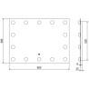 Mexen Dona podsvietené kúpeľňové zrkadlo 80 x 60 cm, LED 6000K, anti-fog - 9818-080-060-611-00