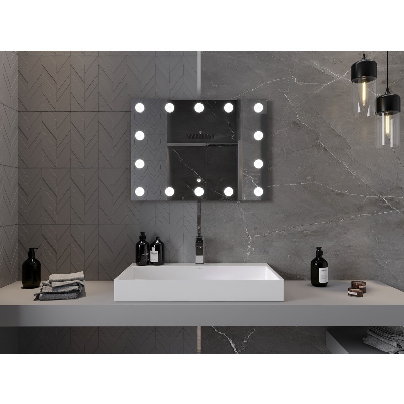 Mexen Dona podsvietené kúpeľňové zrkadlo 80 x 60 cm, LED 6000K, anti-fog - 9818-080-060-611-00