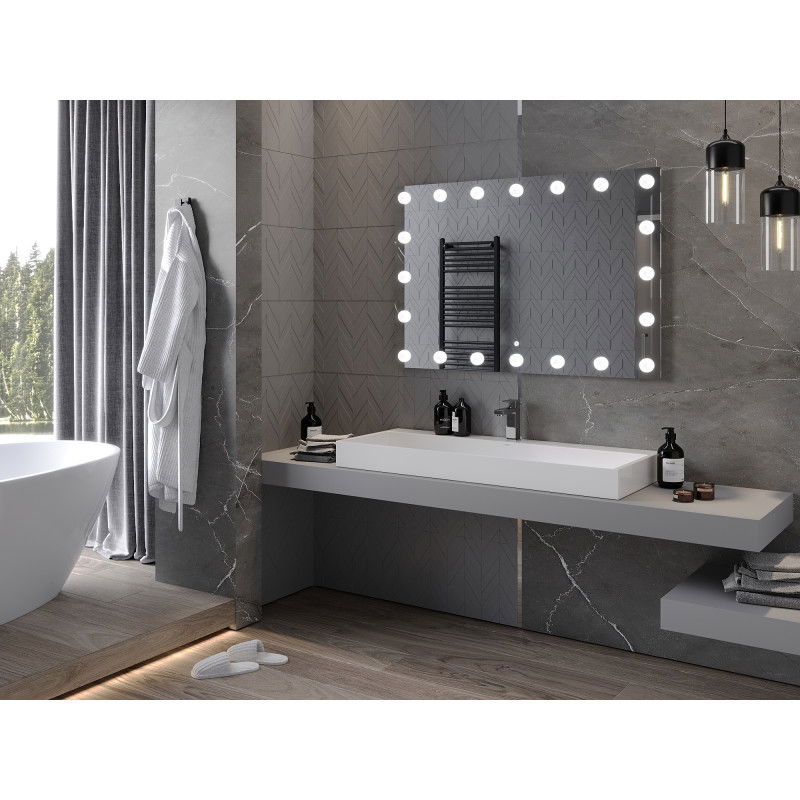 Mexen Dona podsvietené kúpeľňové zrkadlo 120 x 80 cm, LED 6000K, proti zahmlievaniu - 9818-120-080-611-00