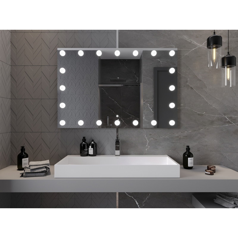 Mexen Dona osvetlené kúpeľňové zrkadlo 120 x 80 cm, LED 6000K, proti zahmlievaniu - 9818-120-080-611-00