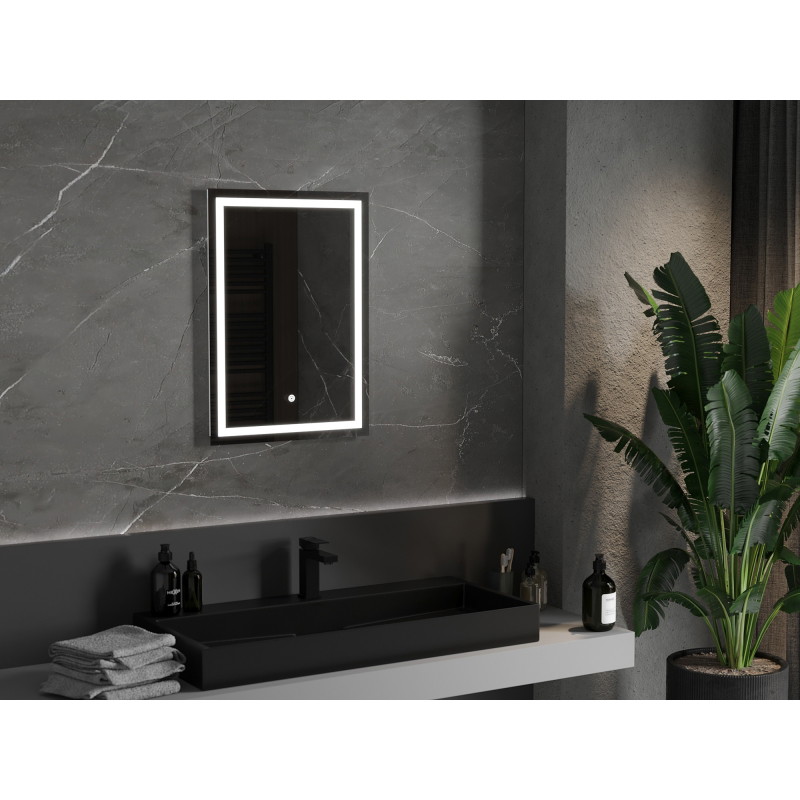 Mexen Miko podsvietené kúpeľňové zrkadlo 50 x 70 cm, LED 6000K, proti zahmlievaniu - 9819-050-070-611-00
