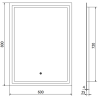 Mexen Miko LED Kúpeľňové zrkadlo s podsvietením 60 x 80 cm, LED 6000K, proti zahmlievaniu - 9819-060-080-611-00