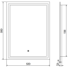 Mexen Miko podsvietené kúpeľňové zrkadlo 60 x 80 cm, LED 6000K, proti zahmlievaniu - 9819-060-080-611-00