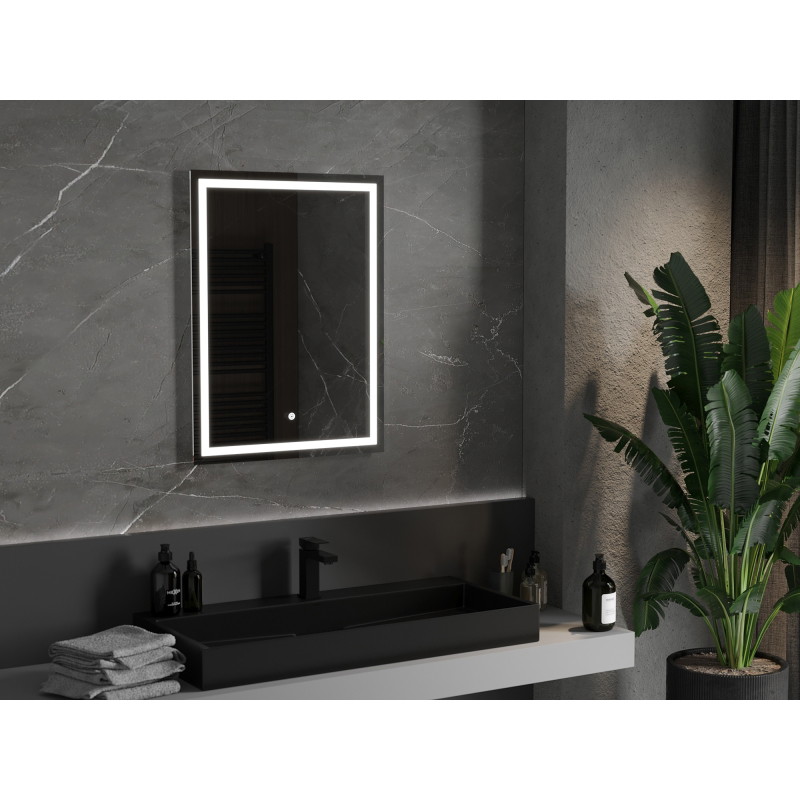 Mexen Miko osvetlené kúpeľňové zrkadlo 60 x 80 cm, LED 6000K, proti zahmlievaniu - 9819-060-080-611-00