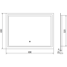 Mexen Miko kúpeľňové zrkadlo s podsvietením 80 x 60 cm, LED 6000K, ochrana proti zahmleniu - 9819-080-060-611-00