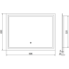 Mexen Miko kúpeľňové zrkadlo so svetlom 80 x 60 cm, LED 6000K, proti zahmlievaniu - 9819-080-060-611-00