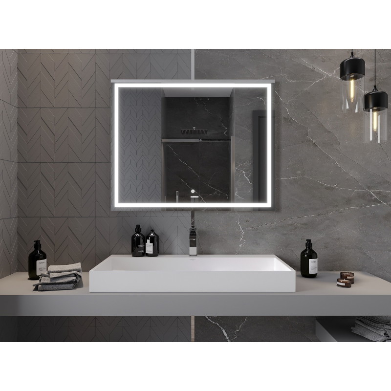 Mexen Miko kúpeľňové podsvietené zrkadlo 100 x 80 cm, LED 6000K, proti zahmlievaniu - 9819-100-080-611-00