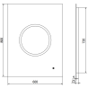 Mexen Koga kúpeľňové zrkadlo s podsvietením 60 x 80 cm, LED 6000K, ochrana proti zahmleniu - 9821-060-080-611-00